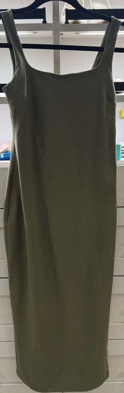 Beyond Yoga Spacedye Slimming Midi Dress Moss Green Heather XL NWT